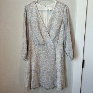 Club Monaco Blue White Floral Cotton Silk Feminine Mini Dress - Size 4 - EUC